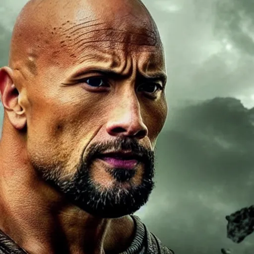 Image similar to dwayne johnson in vikings 4 k quality super realistic