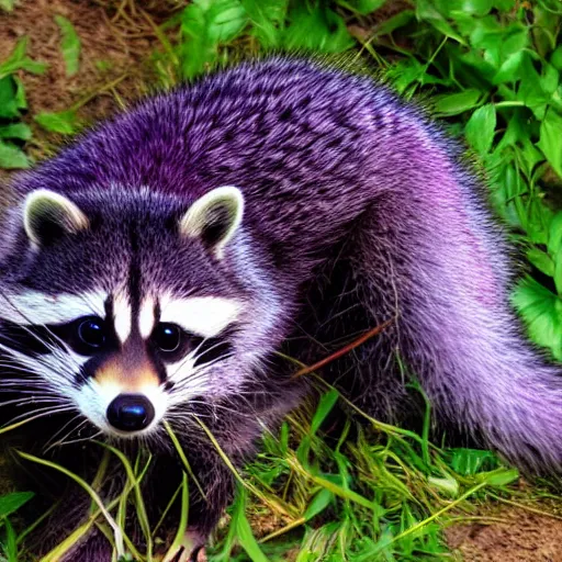 Image similar to purple raccoon