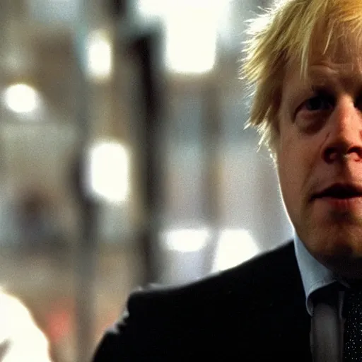 Prompt: Boris Johnson in the movie the matrix