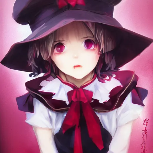 Prompt: portrait of Remilia Scarlet from Touhou, drawn by WLOP, by Avetetsuya Studios, attractive character, colored sketch anime manga panel, Remilia Scarlet trending on Artstation