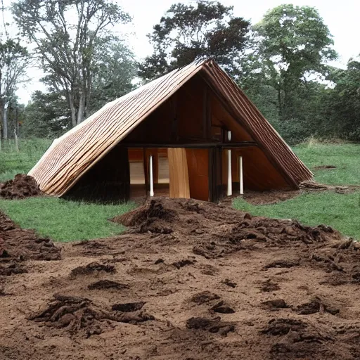 Image similar to Spikey house, organic, earth, mud