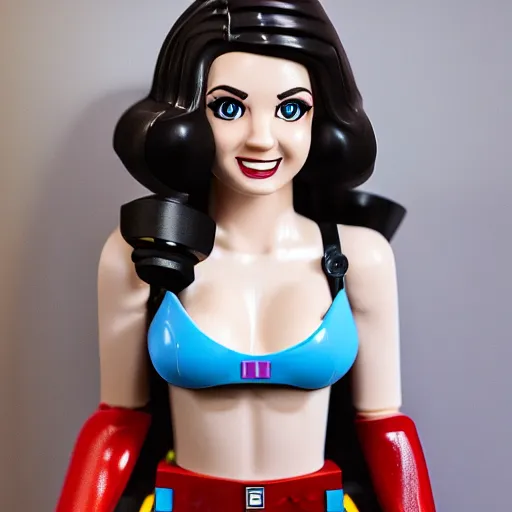 Image similar to amouranth as a lego figure, 4k, high detail, high-resolution photograph, professional photography, ultra-detail, lego