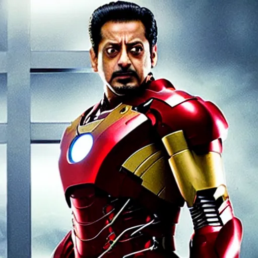 Image similar to still of [ [ salman khan ] ] in iron man suit in iron man movie