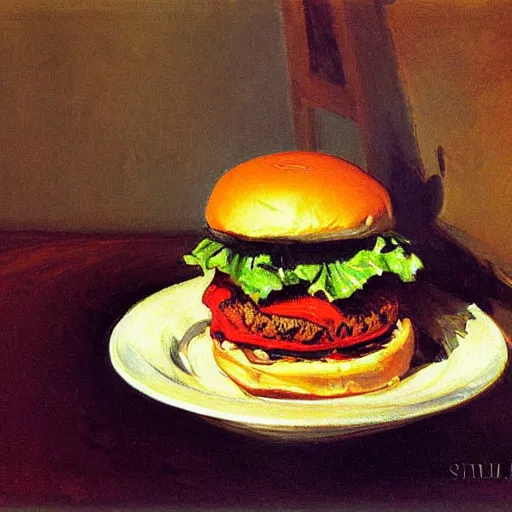 Image similar to a hamburger painted by sorolla