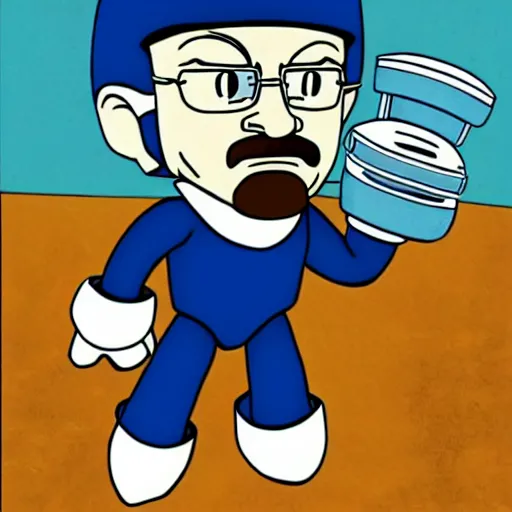 Image similar to walter white as megaman