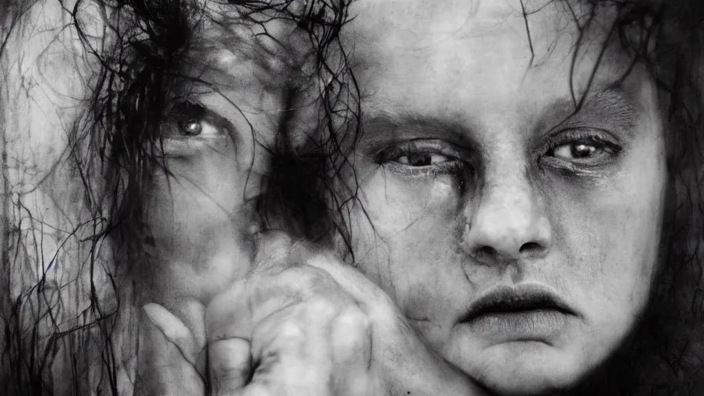 Image similar to despair, intricate faces by Karolina Kuras, sally mann, annie liebowitz