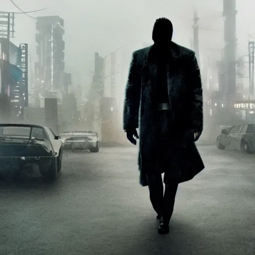 film still neo keanu reeves in blade runner, 8 k w 7 6