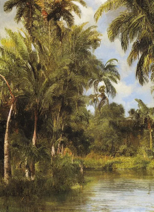 Image similar to artwork painting of florida by eugene von guerard, ivan shishkin, john singer sargent