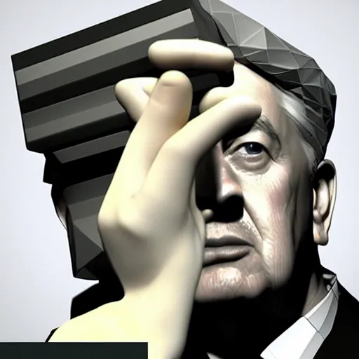 Prompt: david lynch low poly nintendo 64 portrait