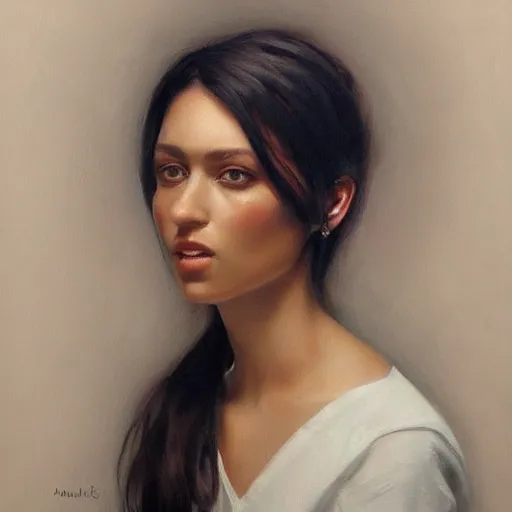 Image similar to the most beautiful woman in the world. realistic painting. trending on artstation.