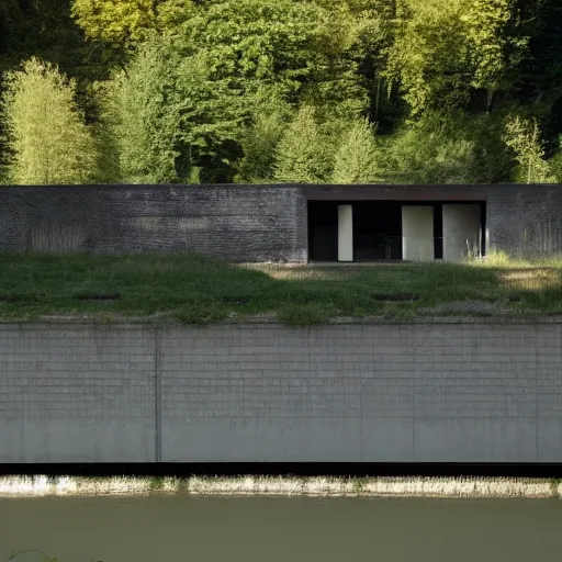 Image similar to a house by the river rhein in mumpf designed by peter zumthor