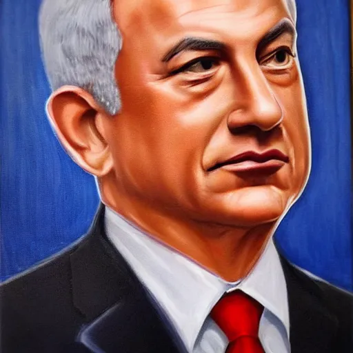 Image similar to benjamin netanyahu portrait, photorealistic, detailed