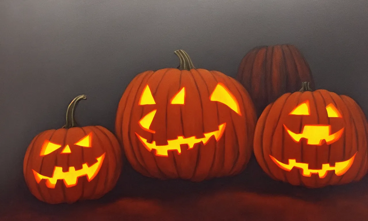 Prompt: Big Halloween pumpkin, trending on artstation, 30mm, by Noah Bradley