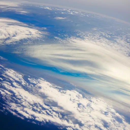 Image similar to cloud formation in the south indian ocean. photo taken by an astronaut aboard the iss