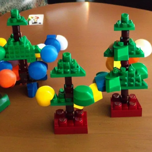 Prompt: standard lego trees