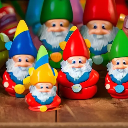 Image similar to Collection of gnomes from Kinder Surprise