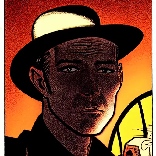 Image similar to medium portrait top light, by darwyn cooke and jean giraud, inspired by victorian steampunk, global illumination, etching, fine, sharp high detail,