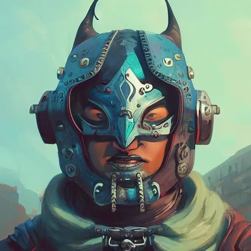 Image similar to cyberpunk viking helmet mask warrior goddess robot ninja fantasy, art gta 5 cover, official fanart behance hd artstation by jesper ejsing, by rhads, makoto shinkai and lois van baarle, ilya kuvshinov, ossdraws