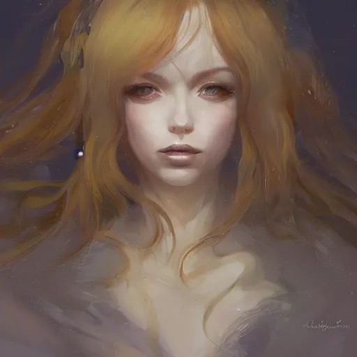 Image similar to The shining golden queen of jellyfish soars in the thick gray stormy ocean artstation , highly detailed, portrait, by krenz cushart