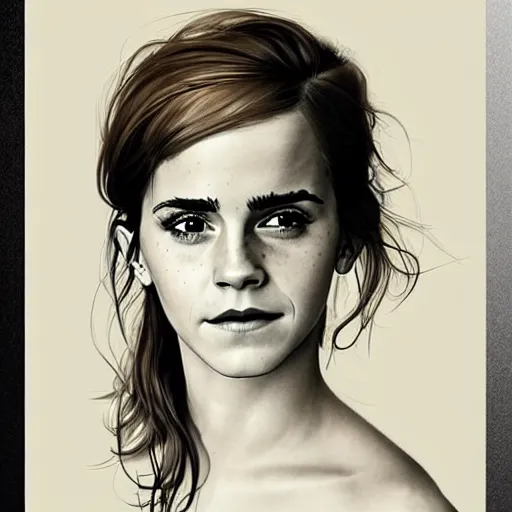 Image similar to emma watson, full body, by jean - baptiste monge