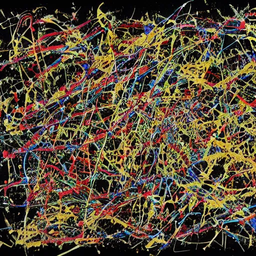 Prompt: geekatplay by Jackson Pollock