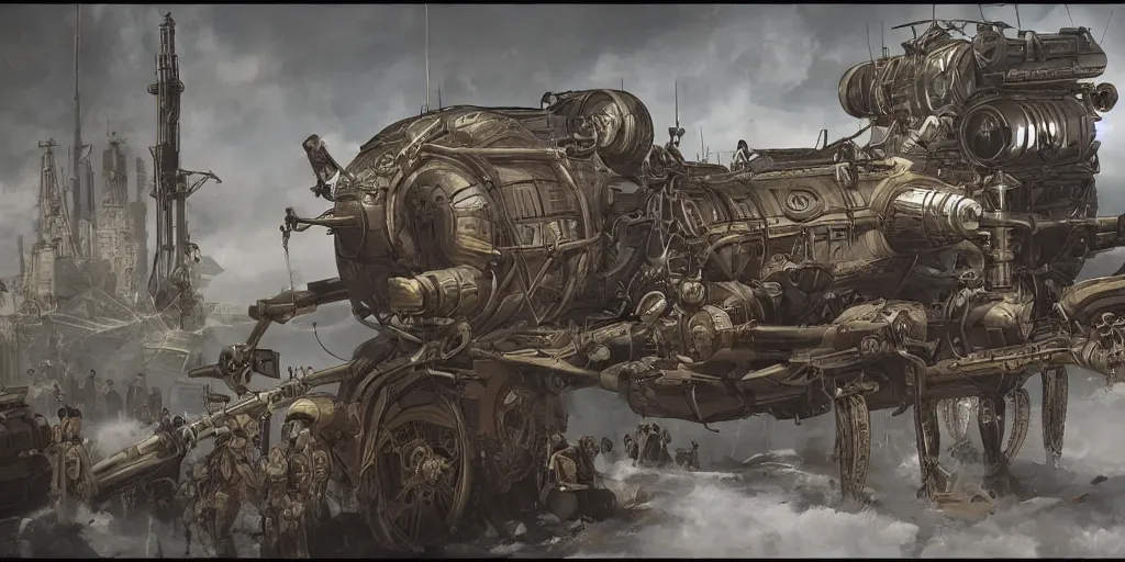 Image similar to tsarist dieselpunk, trending on artstation