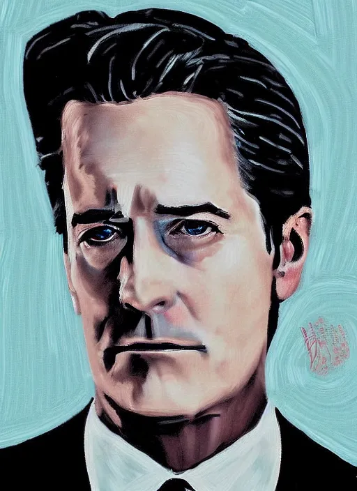 portrait of kyle maclachlan as dale cooper by | Stable Diffusion | OpenArt