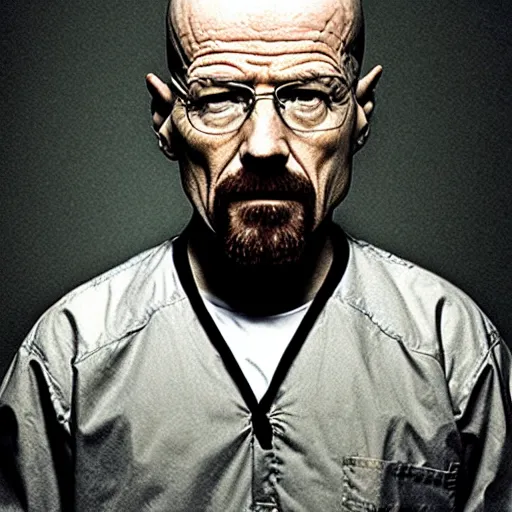 Prompt: Walter White Chainsawman , goes hard, gritty, violent, award winning, beautiful, cinematic, 7 years