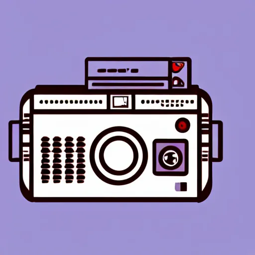 Prompt: a illustration of a icon in the shape of video recorder