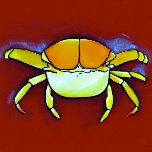 Prompt: orange crab drawn by renee french