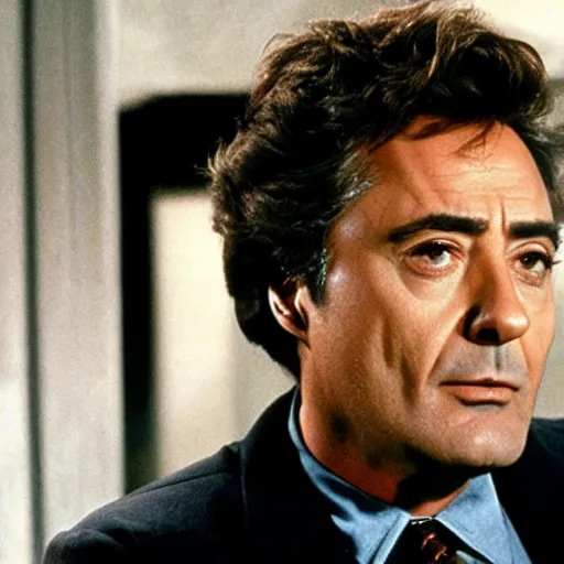 Prompt: Columbo is snubbed by a killer played by Robert Downey junior