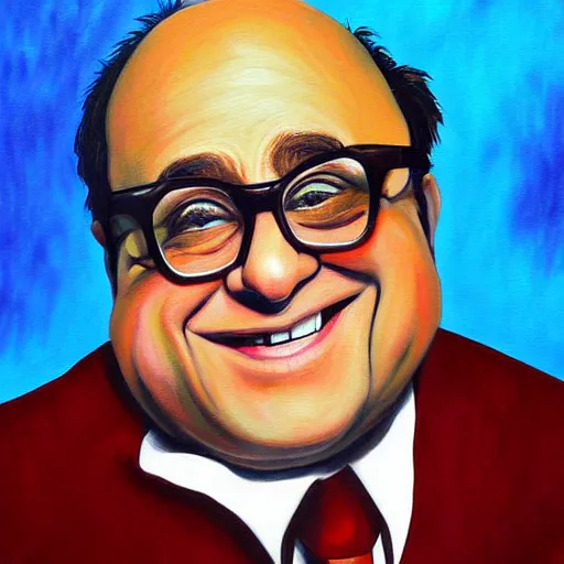 Prompt: Danny Devito painting by James-Jean-etherealianno