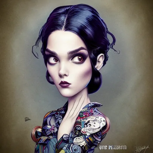 Image similar to Lofi surprise portrait Pixar style by Joe Fenton and Stanley Artgerm and Tom Bagshaw and Tim Burton