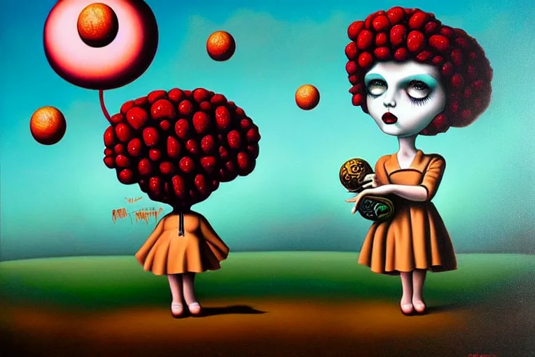 Prompt: pop-surrealism Lowbrow art painting in the style of Mark Ryden