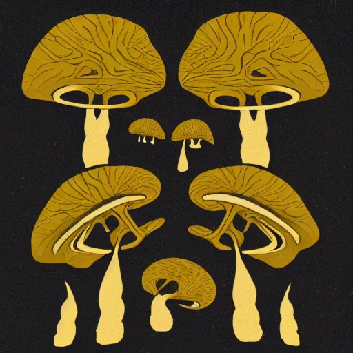 Image similar to stoned ape theory, psilocybin mushrooms, abstract, evolution