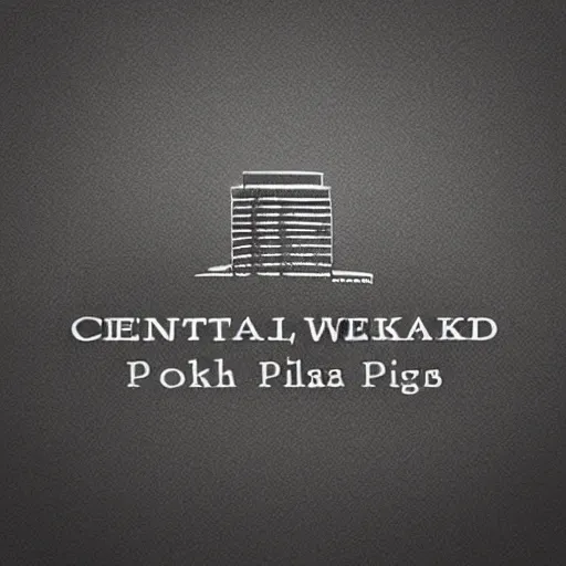 Image similar to “logo for Central Pork, pig, weeds, tall building”