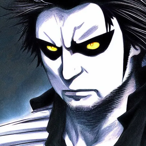 Image similar to Wolverine in death note digital art 4K detailed super realistic