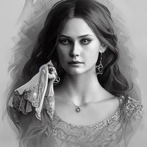 Prompt: amazing lifelike award winning pencil illustration of Anastasia Romanov trending on art station artgerm Greg rutkowski alphonse mucha cinematic