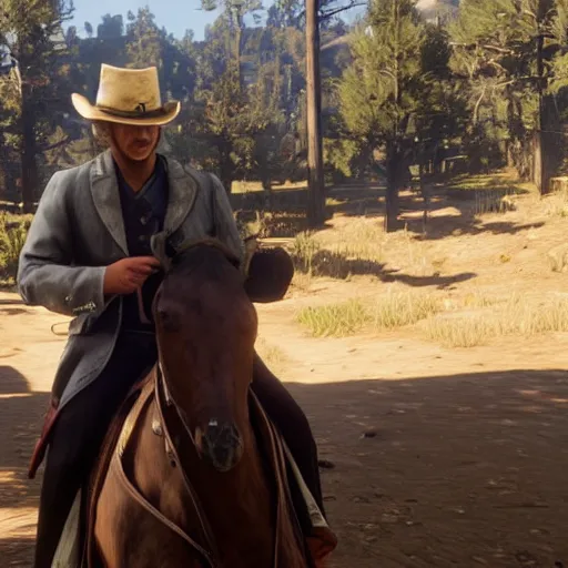 Image similar to xQc in red dead redemption 2