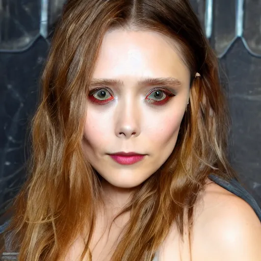 Image similar to cyberpunk elizabeth olsen