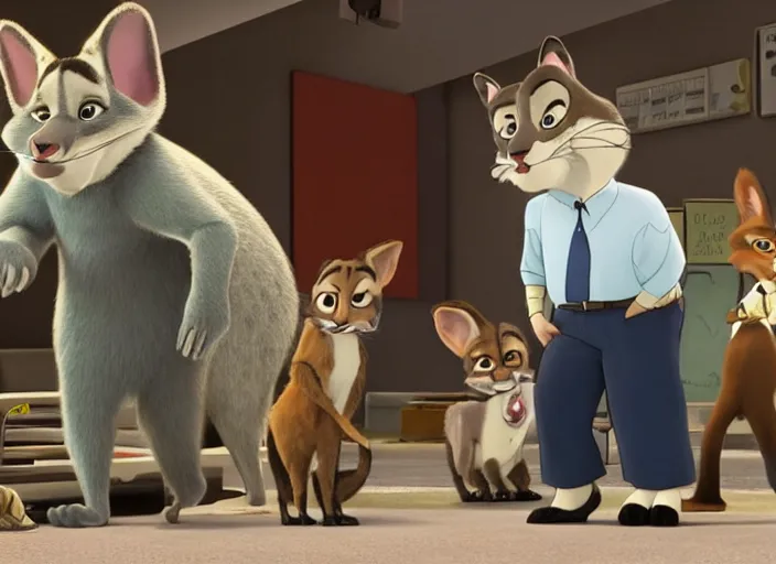 Image similar to seinfeld in zootopia ( 2 0 1 6 ) cgi animated cinematography, film still