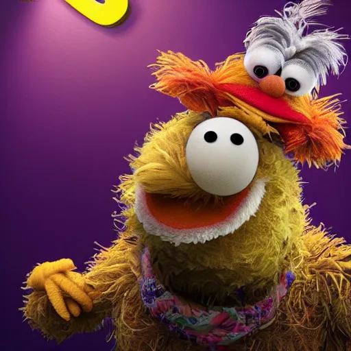 Image similar to a beautiful portrait of gonzo the Muppet, 8k ultra realistic details