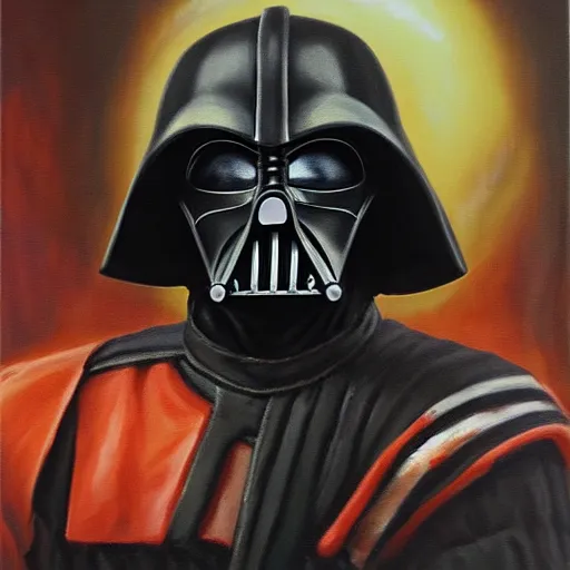 Image similar to oil painting of darth revan