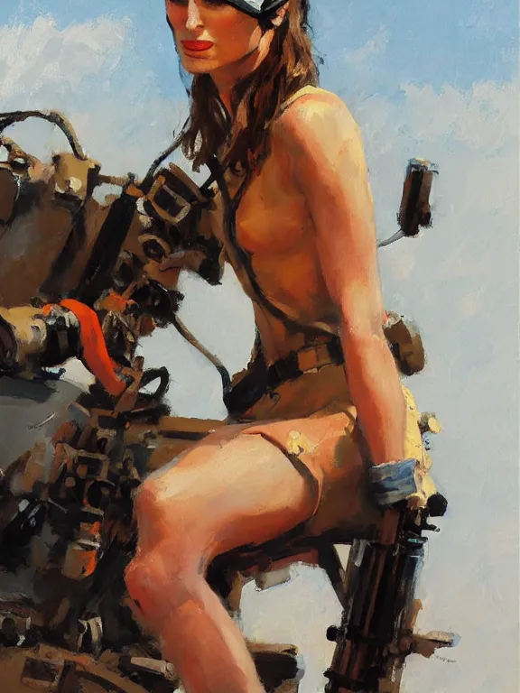 Prompt: portrait of Kiera Knightley as Tank girl by Gregory manchess