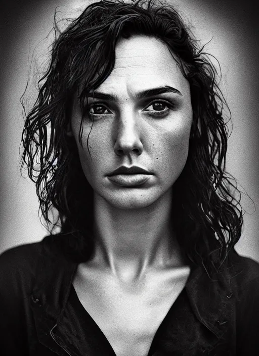 Image similar to portrait of ugly gal gadot by lee jeffries, headshot, detailed, award winning, sony a 7 r