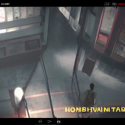 Image similar to playstation 5 screenshot of silent hill, anime, overhead view