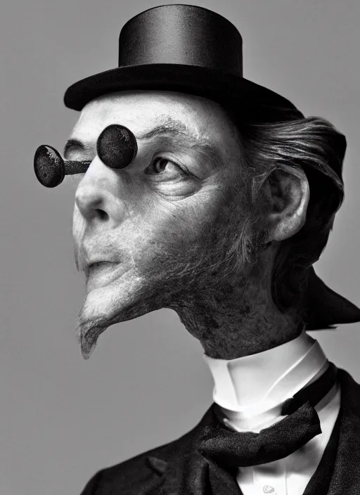 Prompt: closeup portrait of burlington berty wearing a monocle and a top hat, depth of field, zeiss lens, detailed, symmetrical, centered, fashion photoshoot, by Annie Leibovitz and Steve McCurry, David Lazar, Jimmy Nelsson, Breathtaking, 8k resolution, extremely detailed, beautiful, establishing shot, artistic, hyperrealistic, beautiful face, octane render