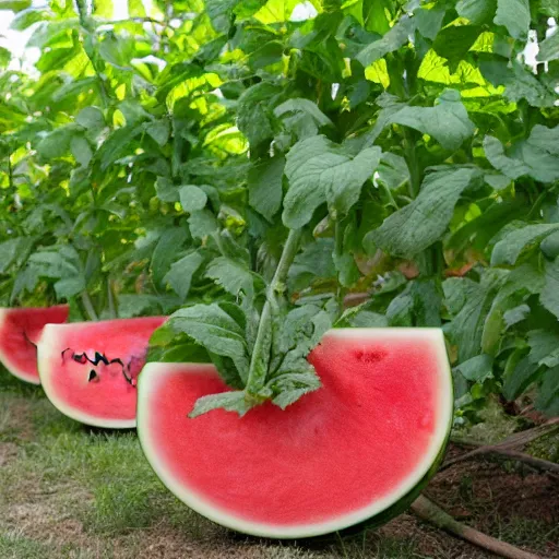 Image similar to how watermelon grows