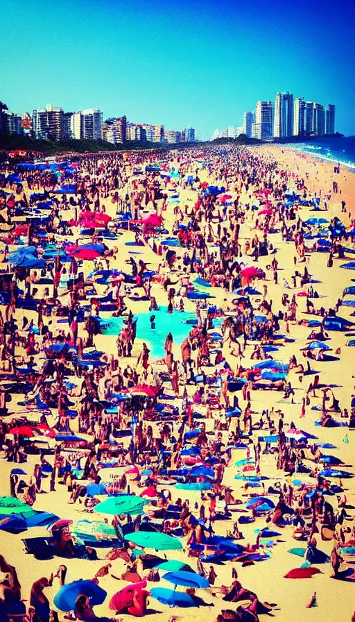 Image similar to instagram photo of a sunny day on copacabana beach