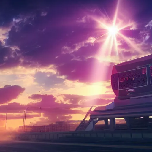 Image similar to nightcore music youtube thumbnail, soft lighting, crepuscular rays, realistic octane render, 8k, ultra detailed, concept art, hyperdetailed, artstation, cgsociety